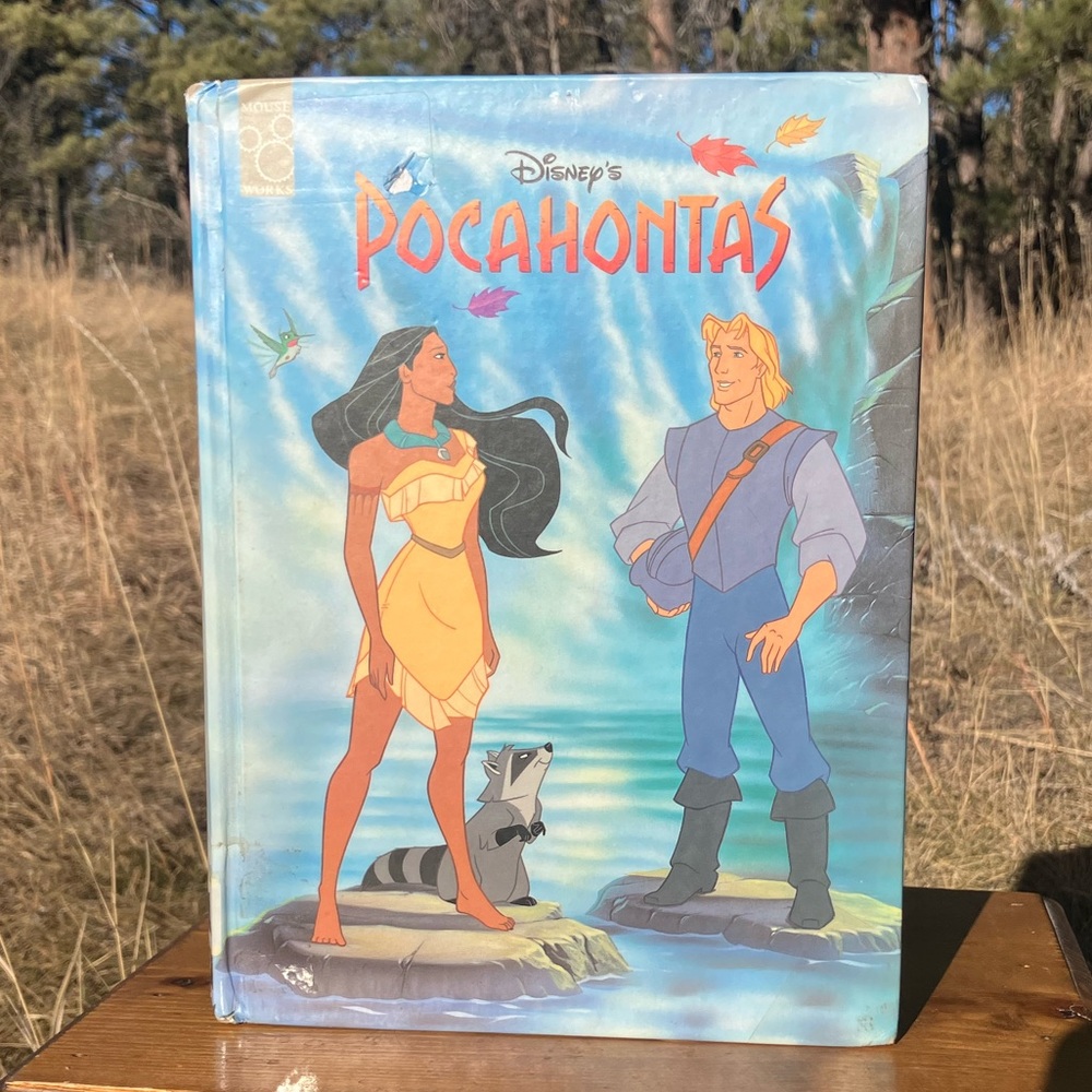 Vintage Disney's Pocahontas Hardcover Book with Necklace